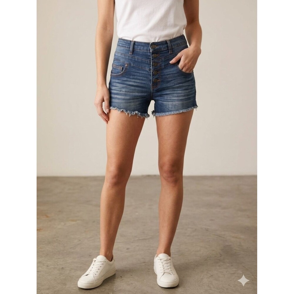 Celebrity Pink The Brat High Waisted Button Fly Denim Shorts Size 5/27